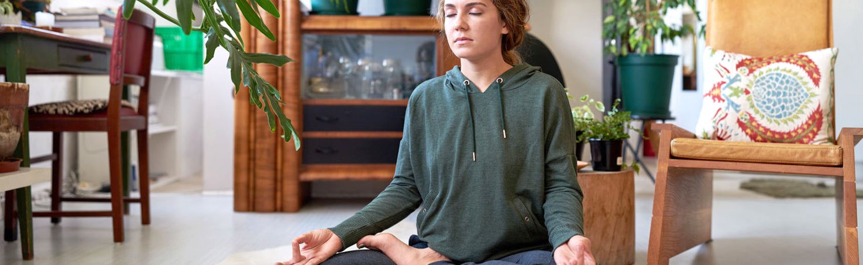 Woman meditating