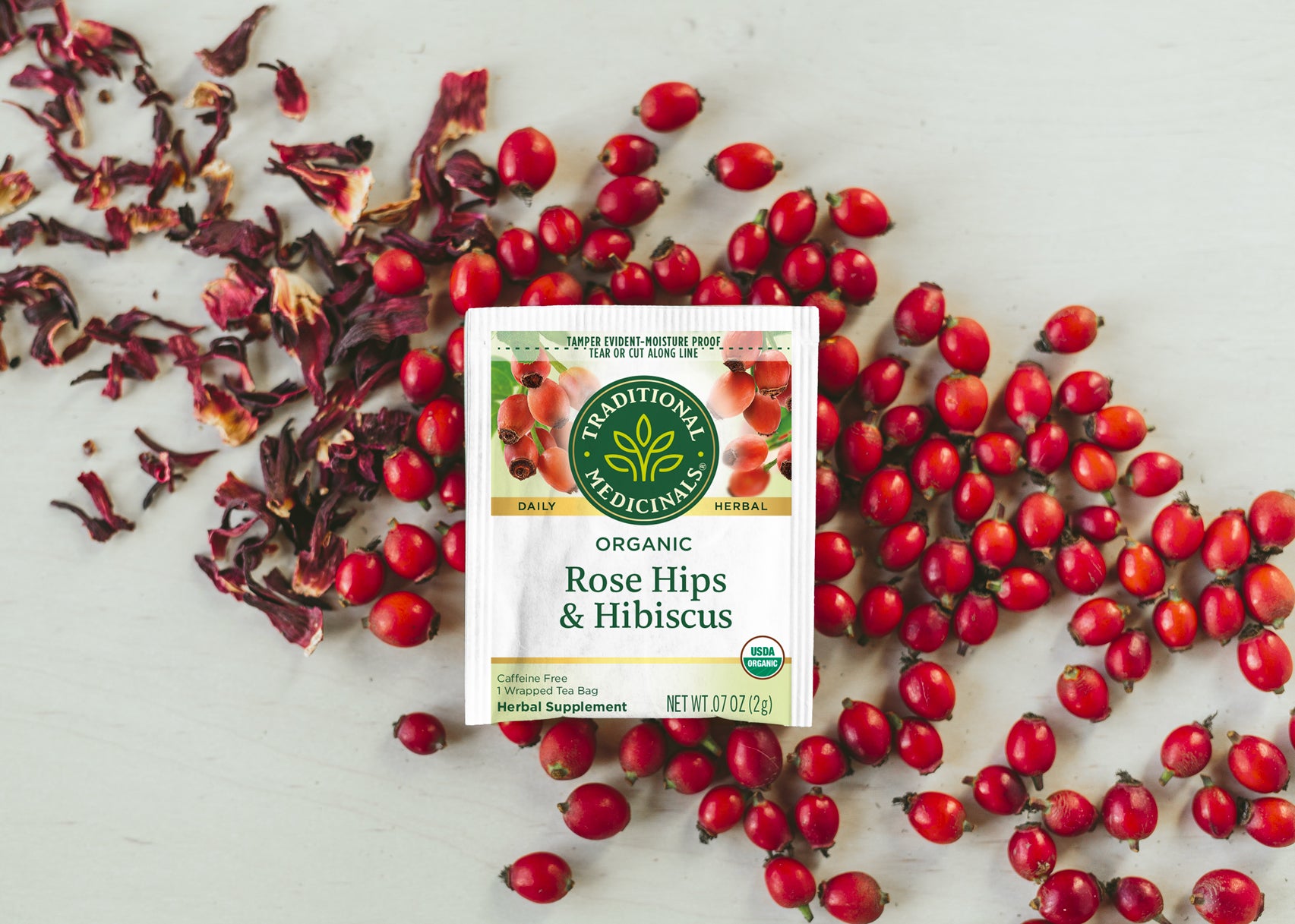 rose hips tea packet