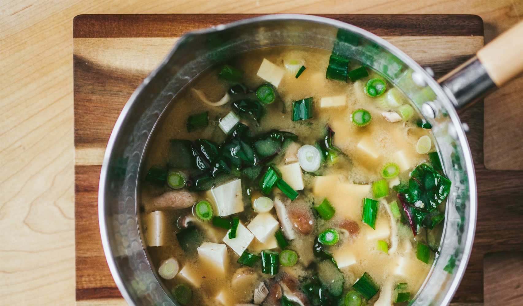 Astragalus Miso Soup in bowl