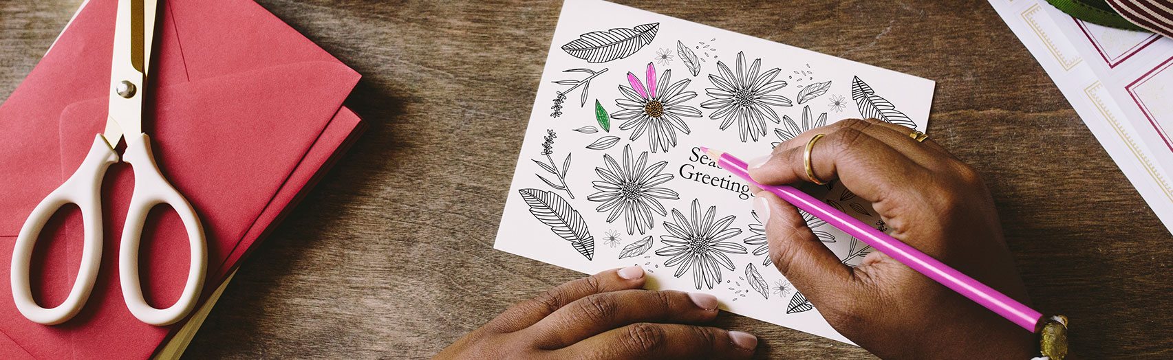 Color Your Own Plant-Inspired Holiday Cards